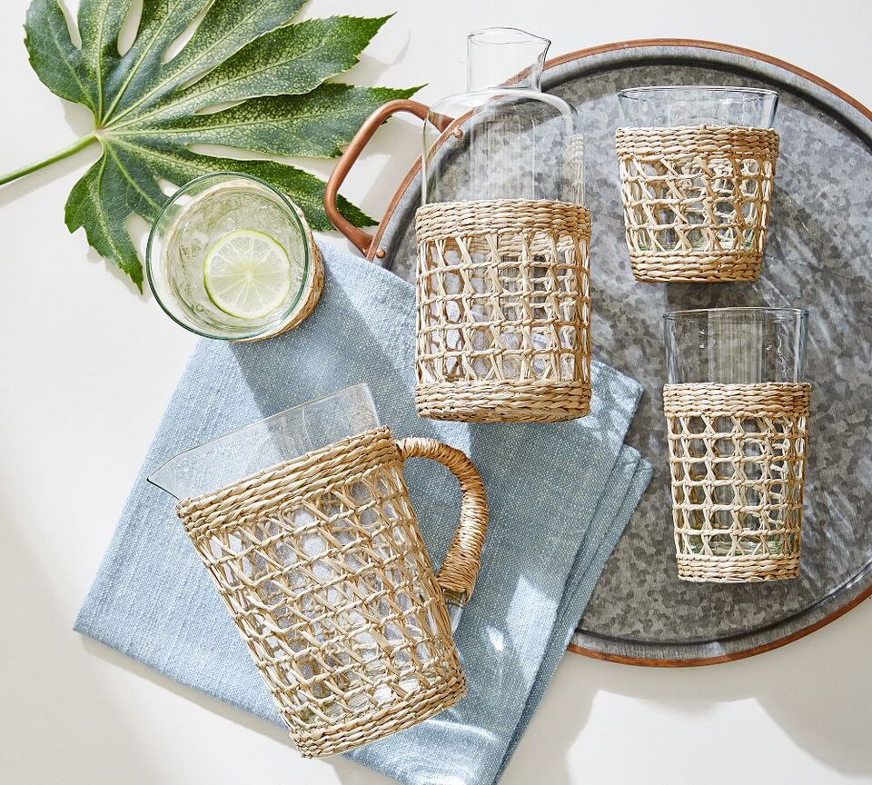 Cane Drinking Glasses Pottery Barn Australia